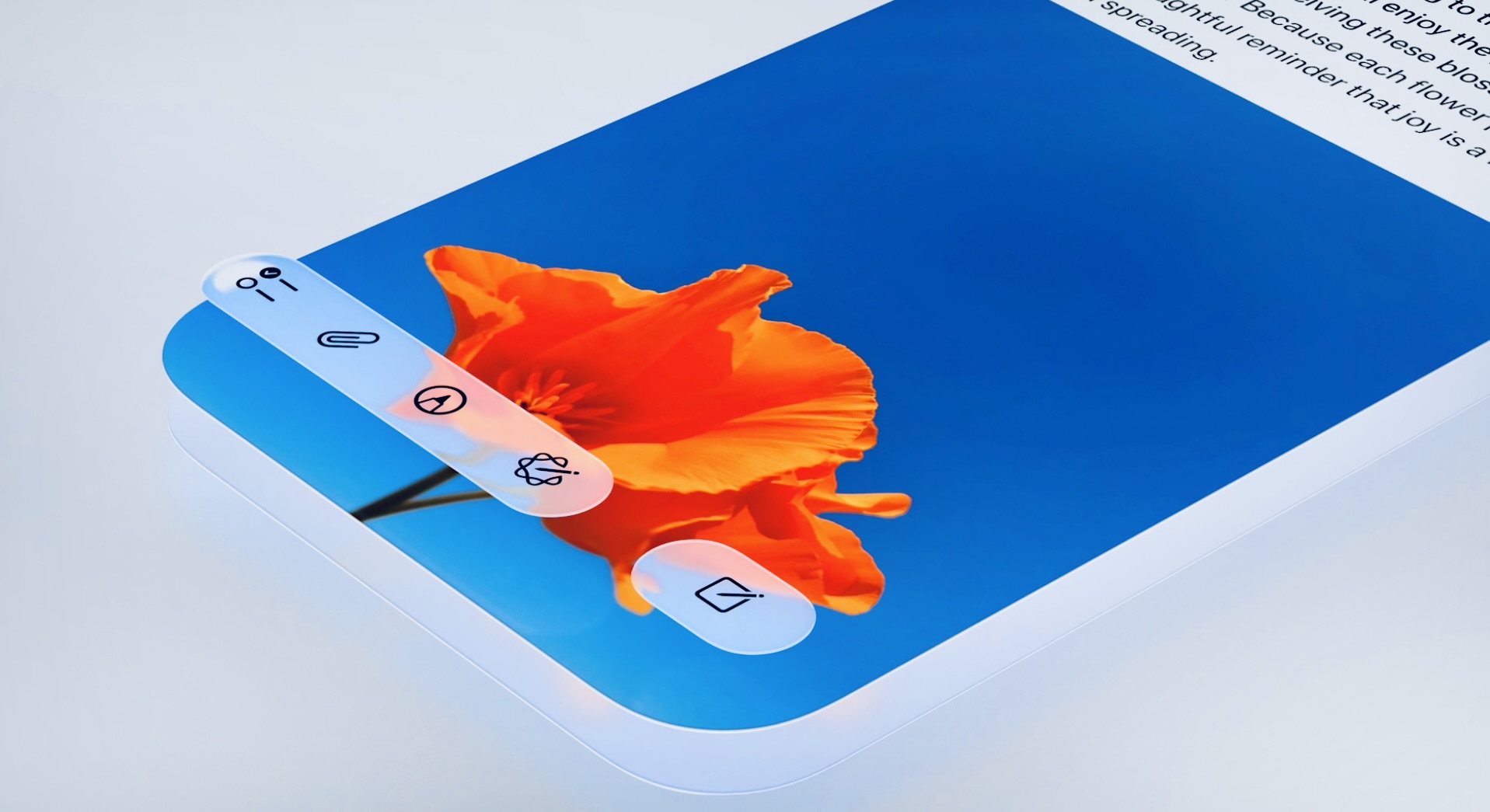 Screenshot Apple’s “Liquid Glass” Design
